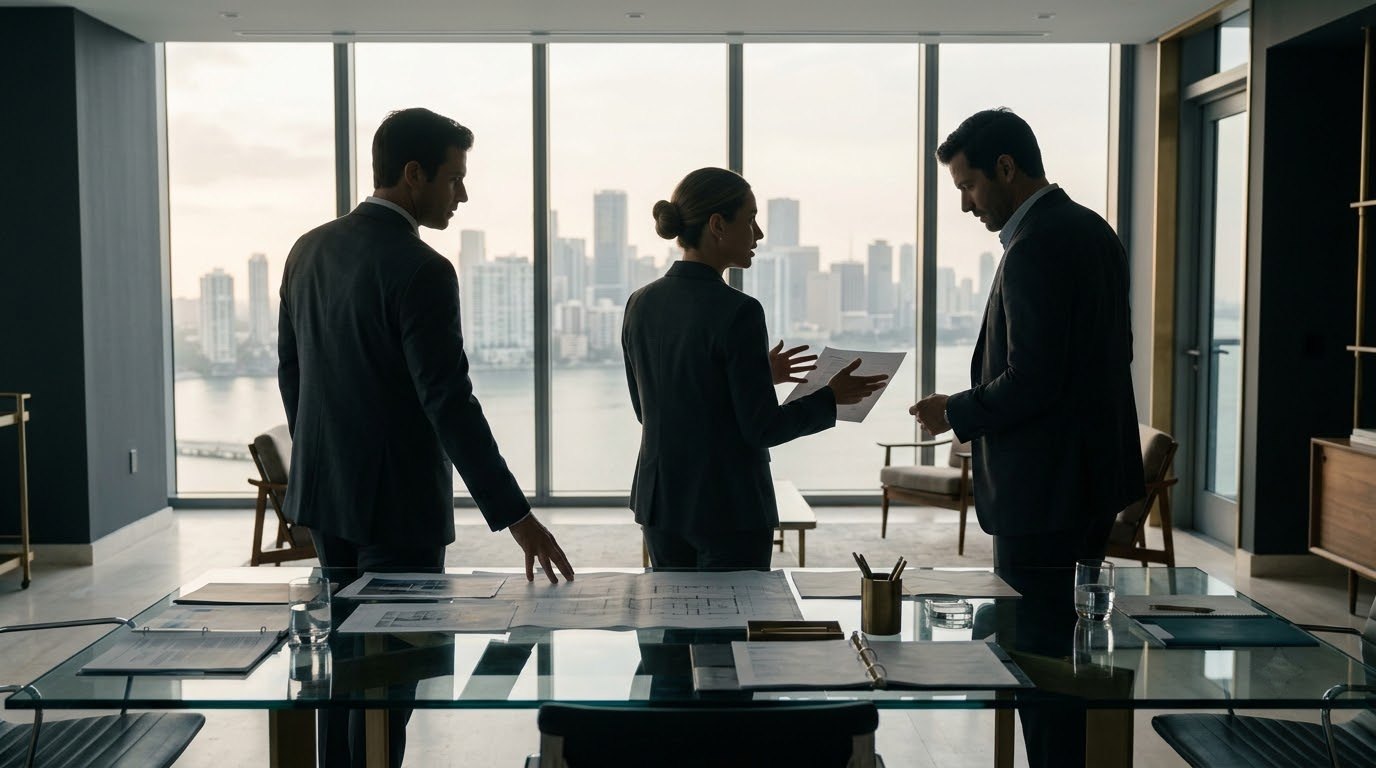 Negotiation at a conference table