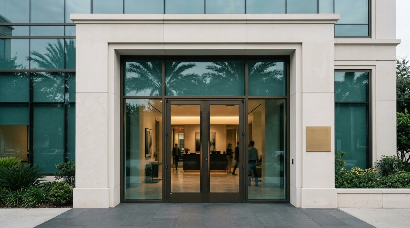 Entrance to the firm's offices