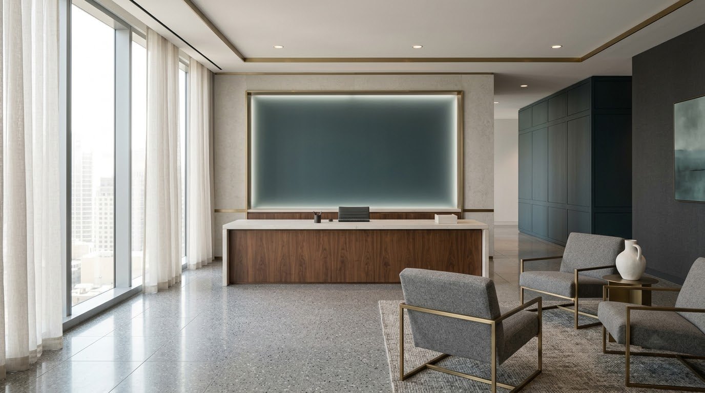 Reception of the firm's offices